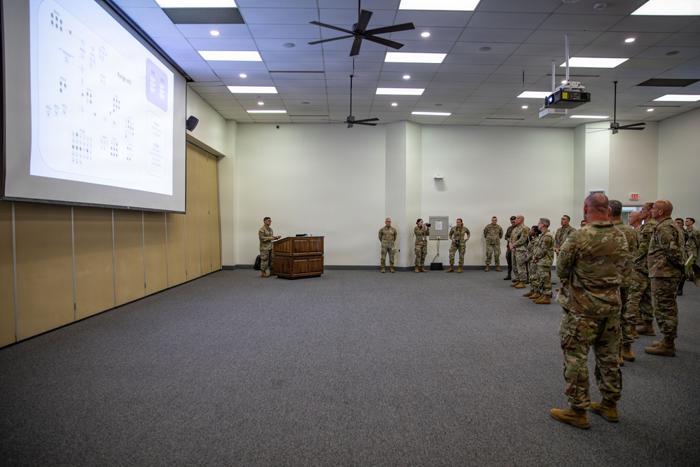 CNGB, Arkansas TAG and Guatemalan Minister of Defense observe Cyber Shield training.
