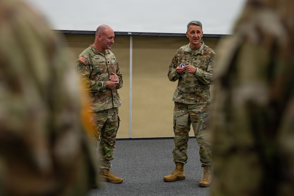 CNGB, Arkansas TAG and Guatemalan Minister of Defense observe Cyber Shield training.