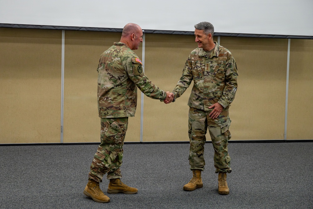 CNGB, Arkansas TAG and Guatemalan Minister of Defense observe Cyber Shield training.