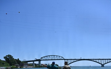 Buffalo District Leadership Visits Bird Island Pier Project Site