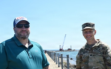 Buffalo District Leadership Visits Bird Island Pier Project Site