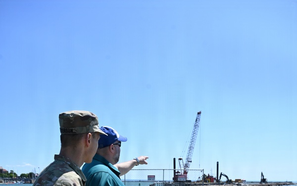 Buffalo District Leadership Visits Bird Island Pier Project Site