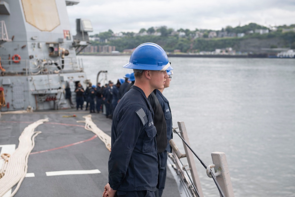 USS Mahan Arrives in Quebec City for Rendez-vous naval de Québec