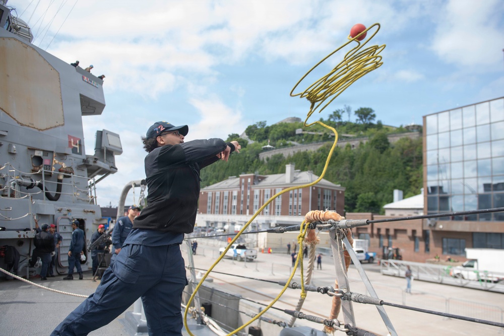 USS Mahan Arrives in Quebec City for Rendez-vous naval de Québec