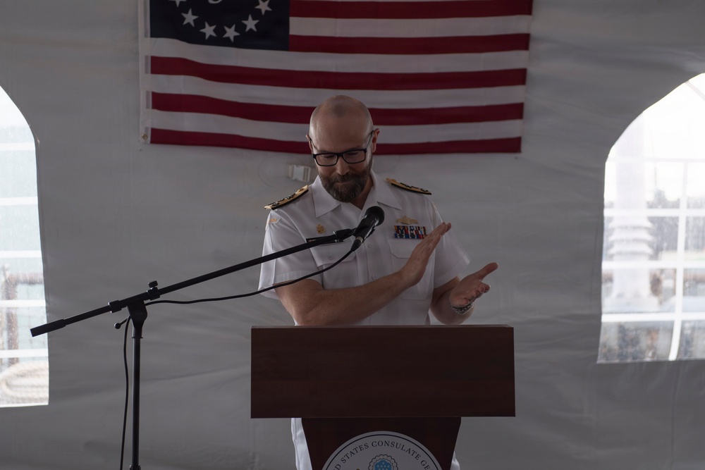 USS Mahan Hosts Consulate Reception