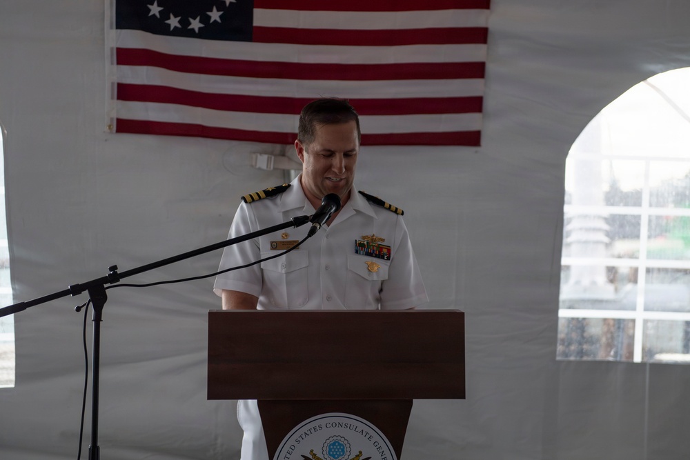 USS Mahan Hosts Consulate Reception