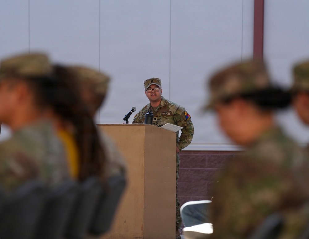 A Co, 127th ASB, 1st AD CAB, conducts change of command ceremony