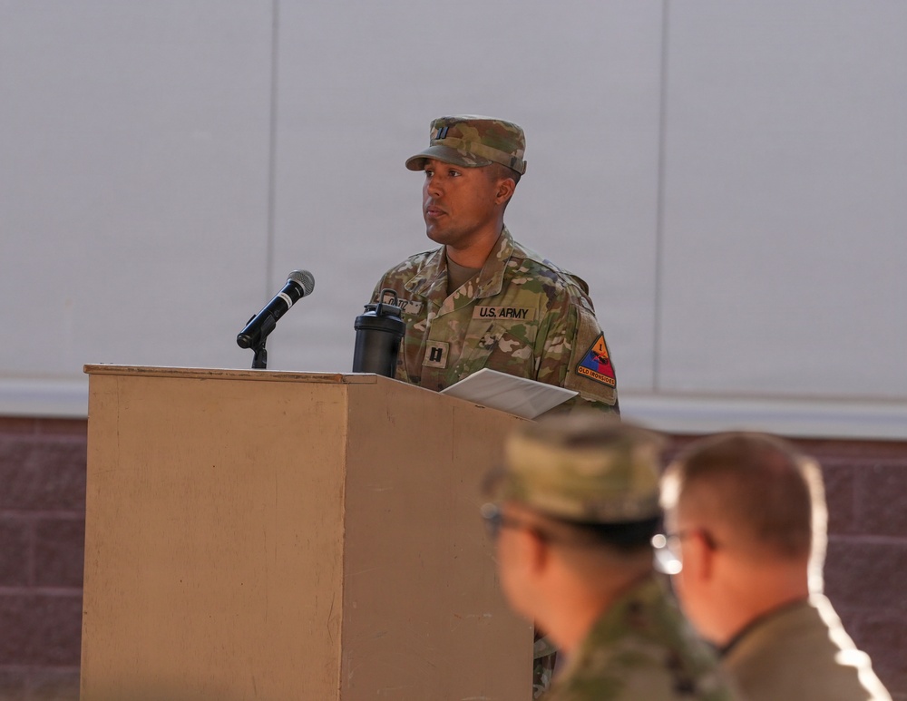 A Co, 127th ASB, 1st AD CAB, conducts change of command ceremony