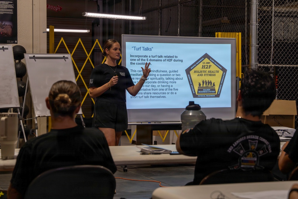 1st AD CAB H2F holds P3T exercise leaders course
