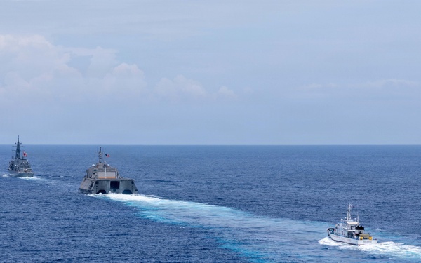 USS Santa Barbara Conducts PHOTOEX with Philippine Navy, Japan Maritime Self-Defense Forces