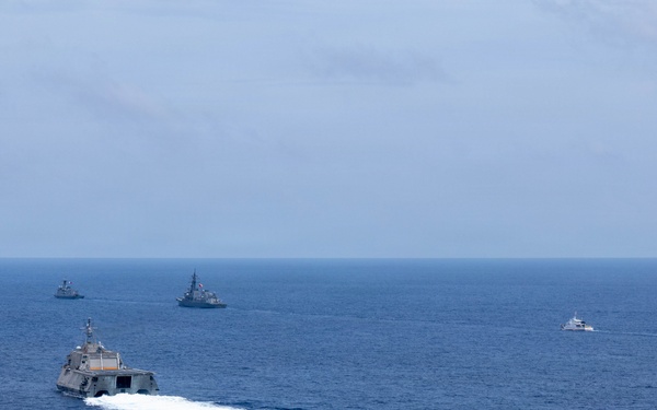 USS Santa Barbara Conducts PHOTOEX with Philippine Navy, Japan Maritime Self-Defense Forces