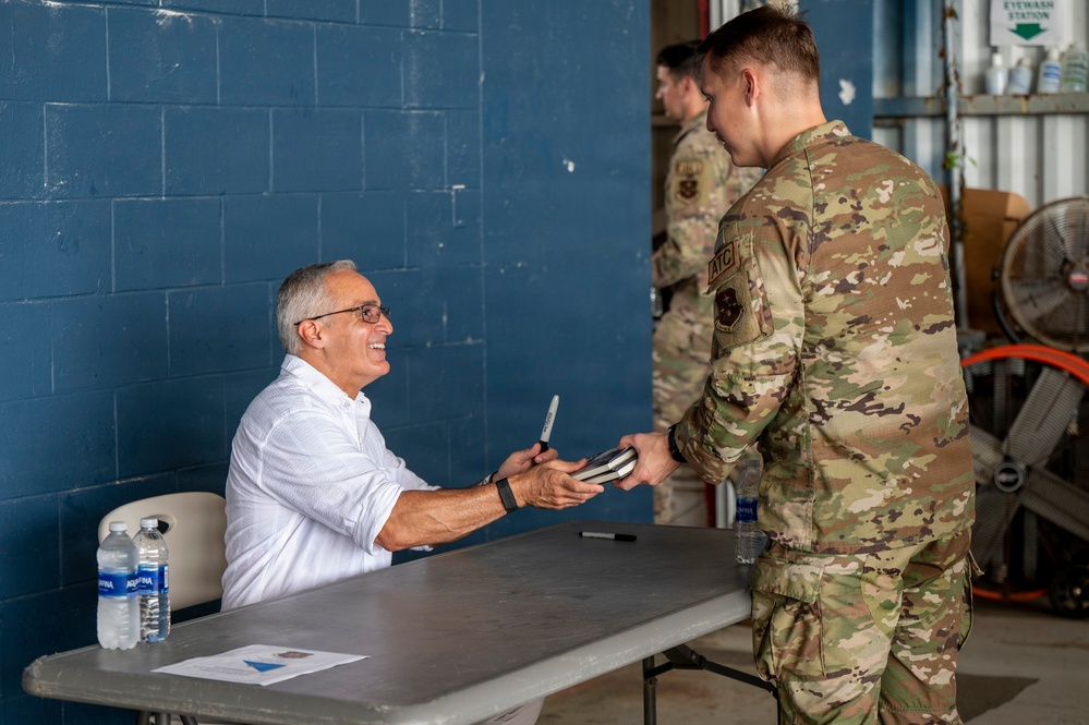 Retired SEAC visits the 346th AEW