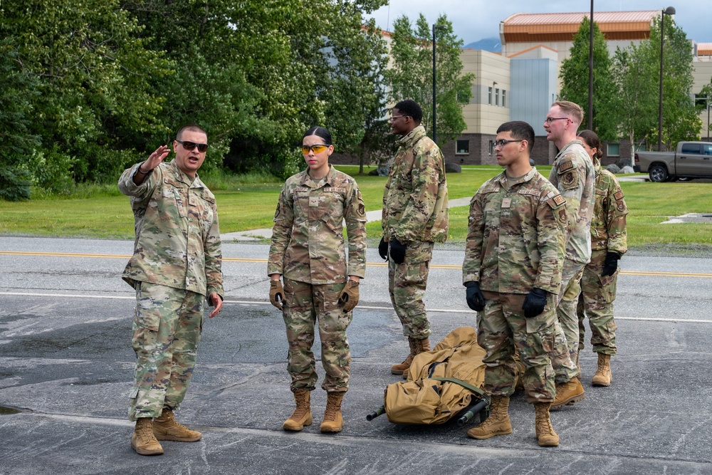 673d MDG conducts tactical casualty evacuation exercise with an HH-60W Jolly Green II