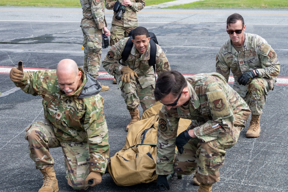 673d MDG conducts tactical casualty evacuation exercise with an HH-60W Jolly Green II