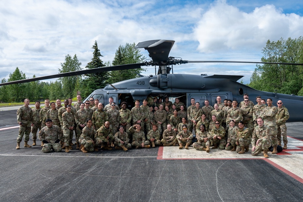 673d MDG conducts tactical casualty evacuation exercise with an HH-60W Jolly Green II