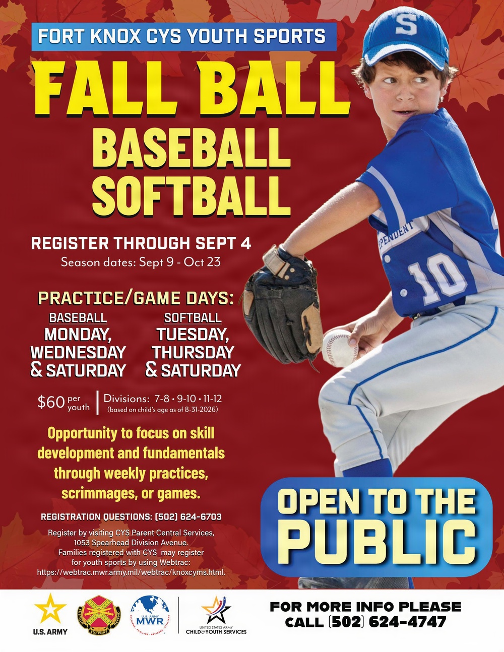 Fort Knox Child &amp; Youth Services sports fall season fast approaching | registration open now