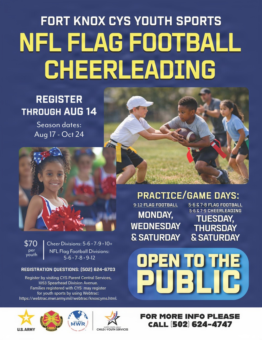 Fort Knox Child &amp; Youth Services sports fall season fast approaching | registration open now