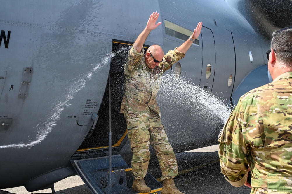 103rd Airlift Wing celebrates Col. Paul Fiasconaro’s final flight