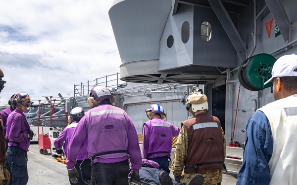RIMPAC 2026: USS Essex (LHD 2) conducts joint firefighting drill
