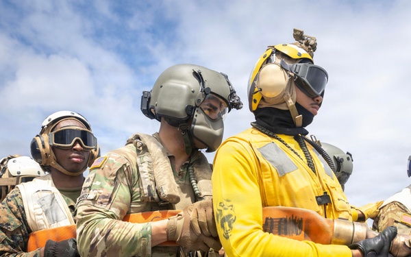 RIMPAC 2026: USS Essex (LHD 2) conducts joint firefighting drill