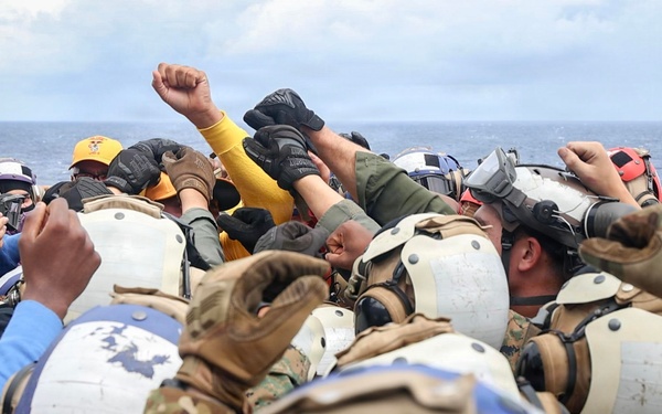 USS Essex conducts joint firefighting drill during RIMPAC 2026