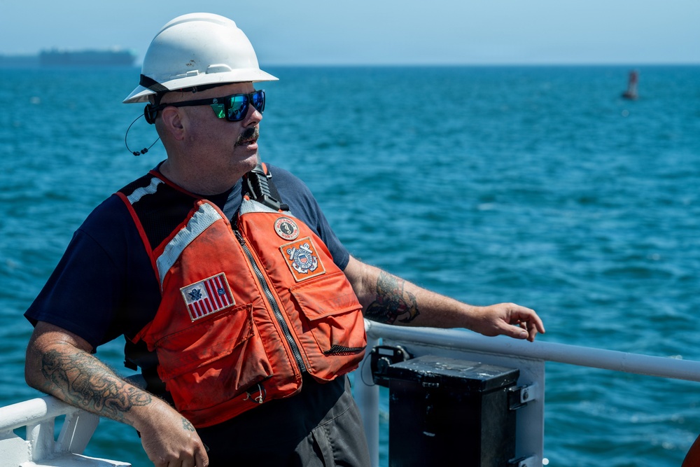 Coast Guard Cutter George Cobb (WLM 564) conducts a aids to navigation patrol