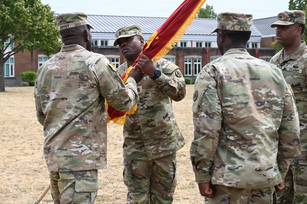 596th Transportation Brigade establishes new headquarters at JBLM, welcomes new senior enlisted leader
