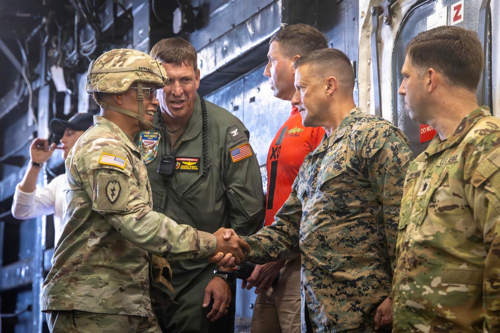 RIMPAC 2026: USS Essex hosts 25th ID and 18th Medical Command leaders