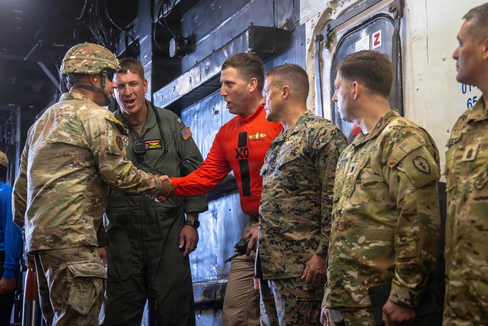 RIMPAC 2026: USS Essex hosts 25th ID and 18th Medical Command leaders