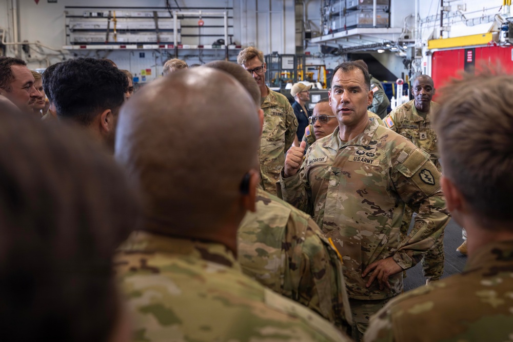 RIMPAC 2026: USS Essex hosts 25th ID and 18th Medical Command leaders