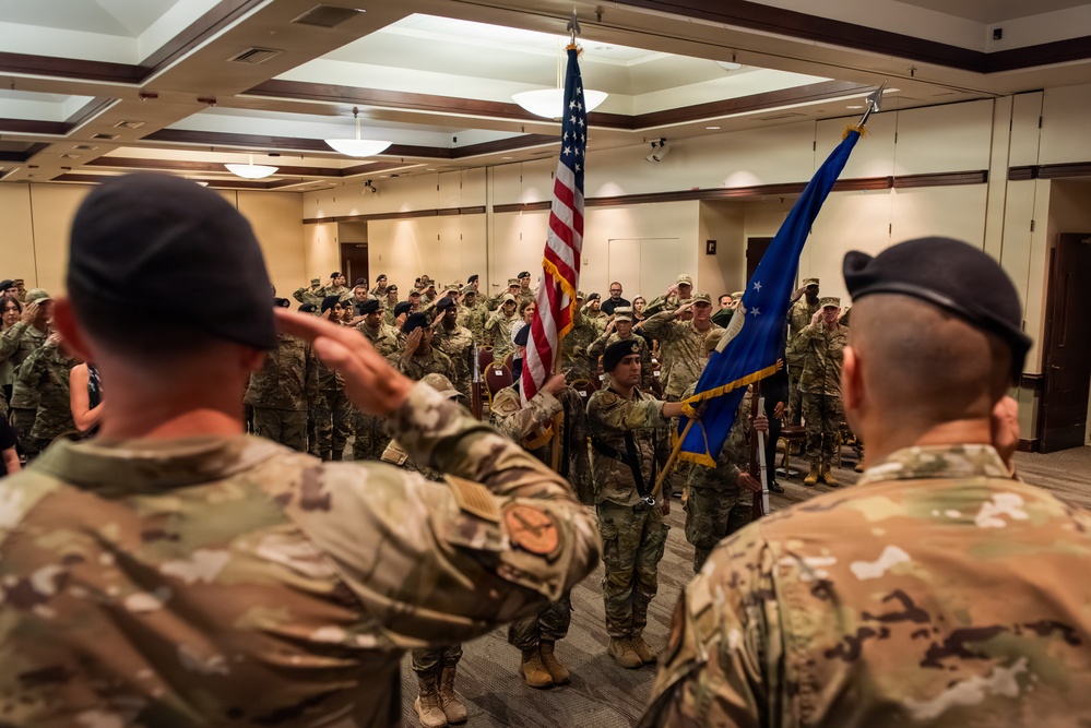 60th SFS change of command ceremony