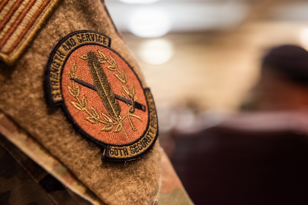 60th SFS change of command ceremony
