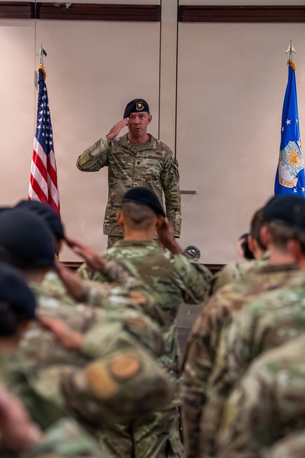 60th SFS change of command ceremony