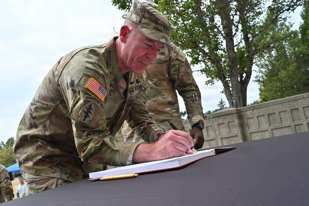 596th Transportation Brigade establishes new headquarters at JBLM, welcomes new senior enlisted leader