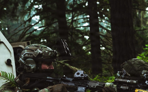 1st Special Forces Group (Airborne) conducts small unit tactics validation training during Tahoma Strike
