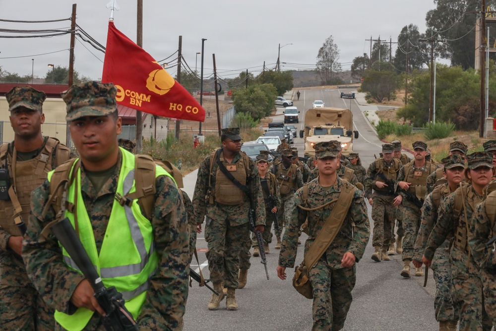 9th Communications Battalion executes 3-mile hike