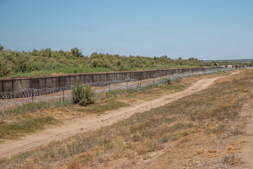 HESCO Barrier installation at National Defense Area 2