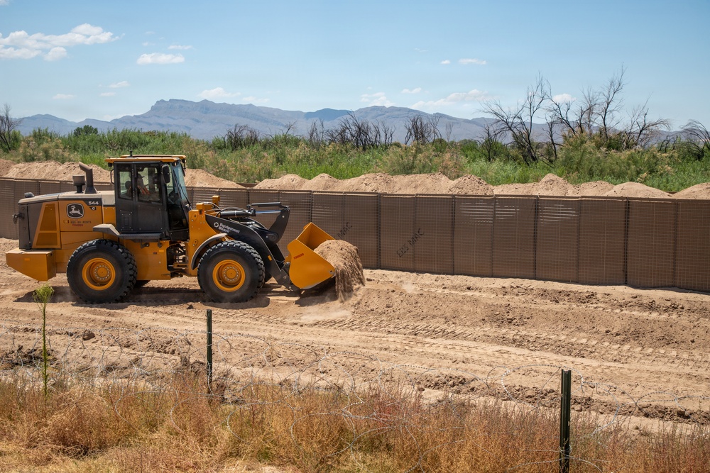 HESCO Barrier installation at National Defense Area 2