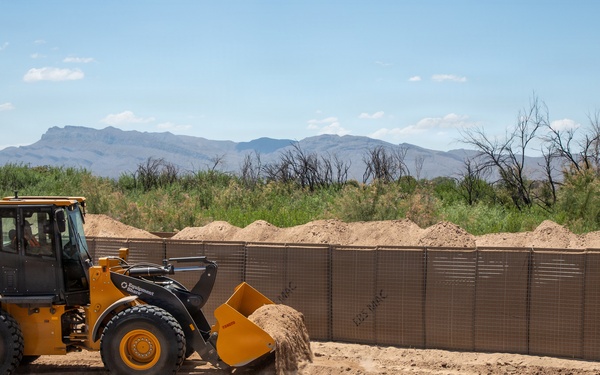 HESCO Barrier installation at National Defense Area 2