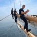 USCGC Eagle cadets work aloft