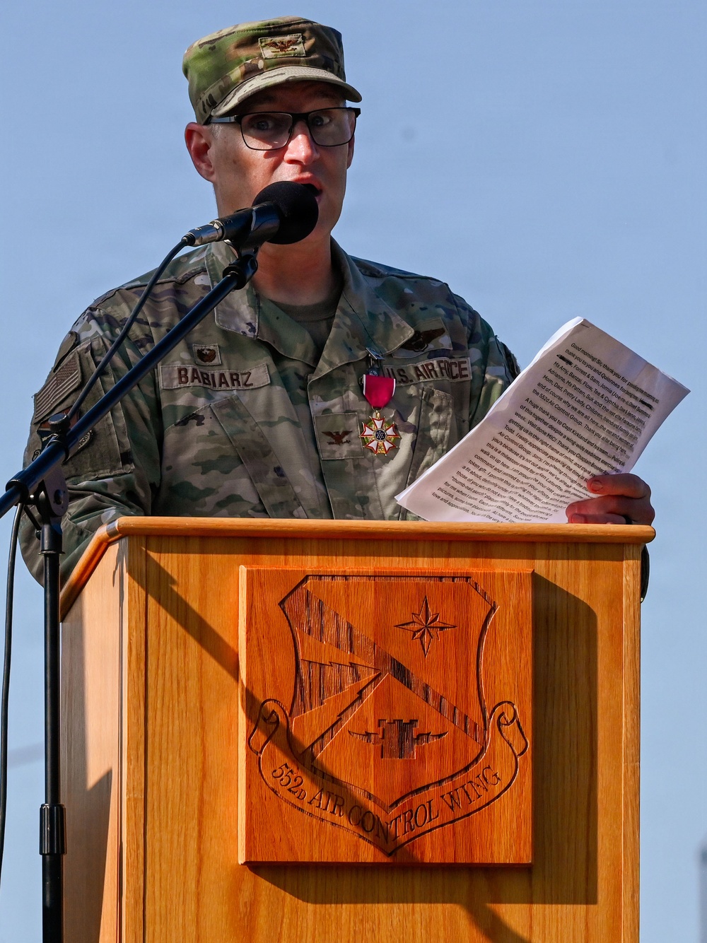 552nd Air Control Group Welcomes New Commander