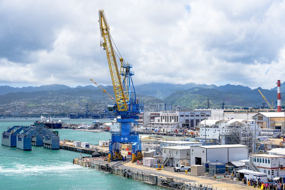 USS Illinois successfully undocks at Pearl Harbor Naval Shipyard