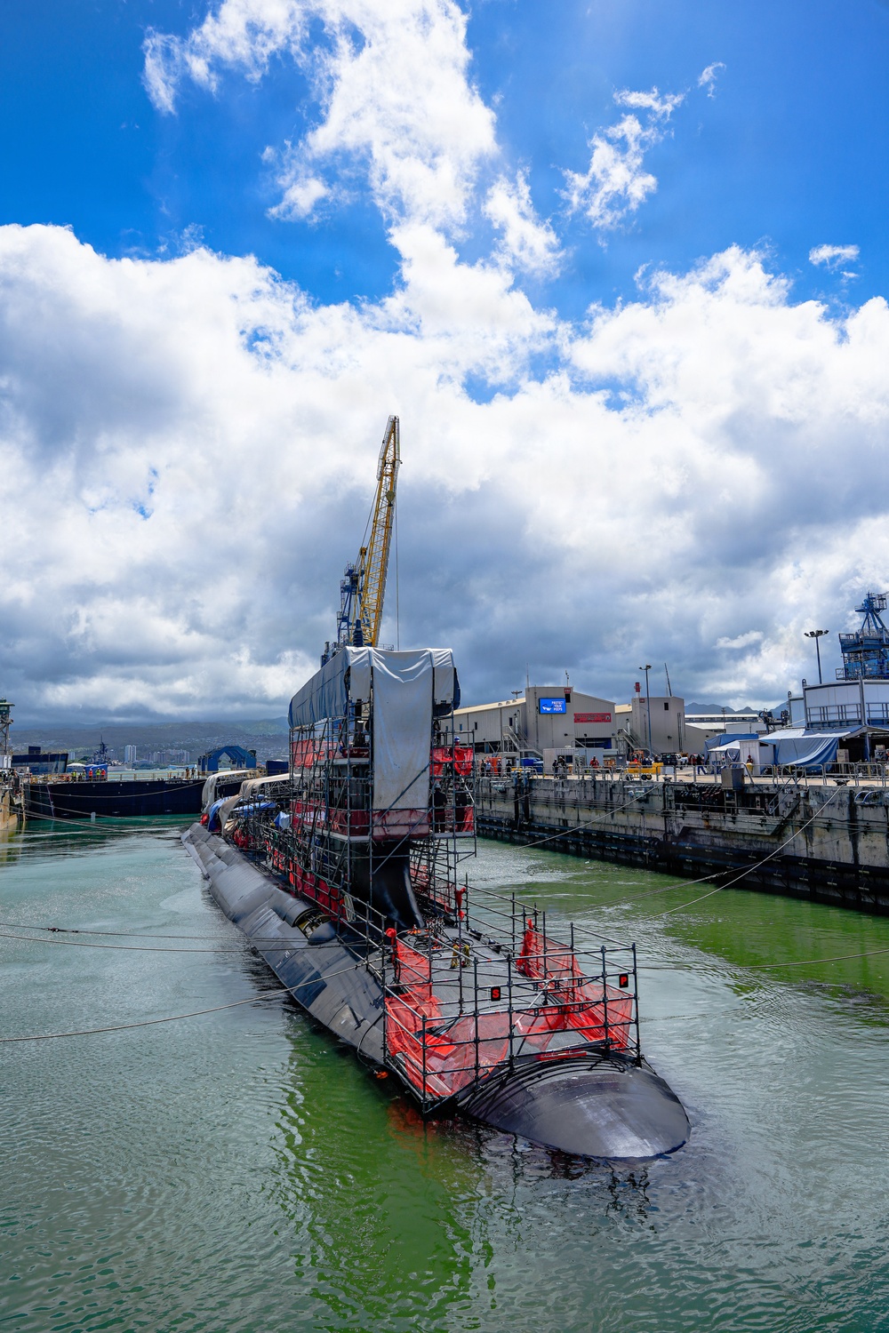 USS Illinois successfully undocks at Pearl Harbor Naval Shipyard