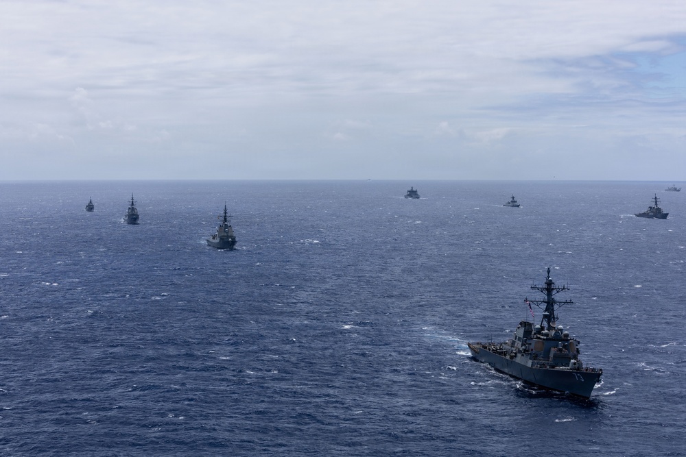 Partner navies sail in formation for RIMPAC 26
