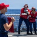 U.S. Coast Guard Cutter Kimball (WMSL 756) conducts helicopter crash training during RIMPAC 2026