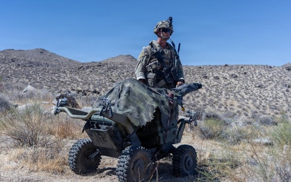 U.S. Soldier operate Infantry Molecular Robotic System