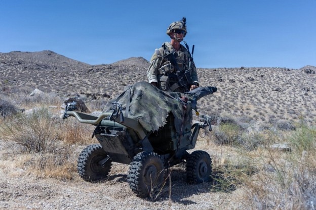 U.S. Soldier operate Infantry Molecular Robotic System