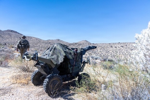 U.S. Soldier operates Infantry Molecular Robotic System