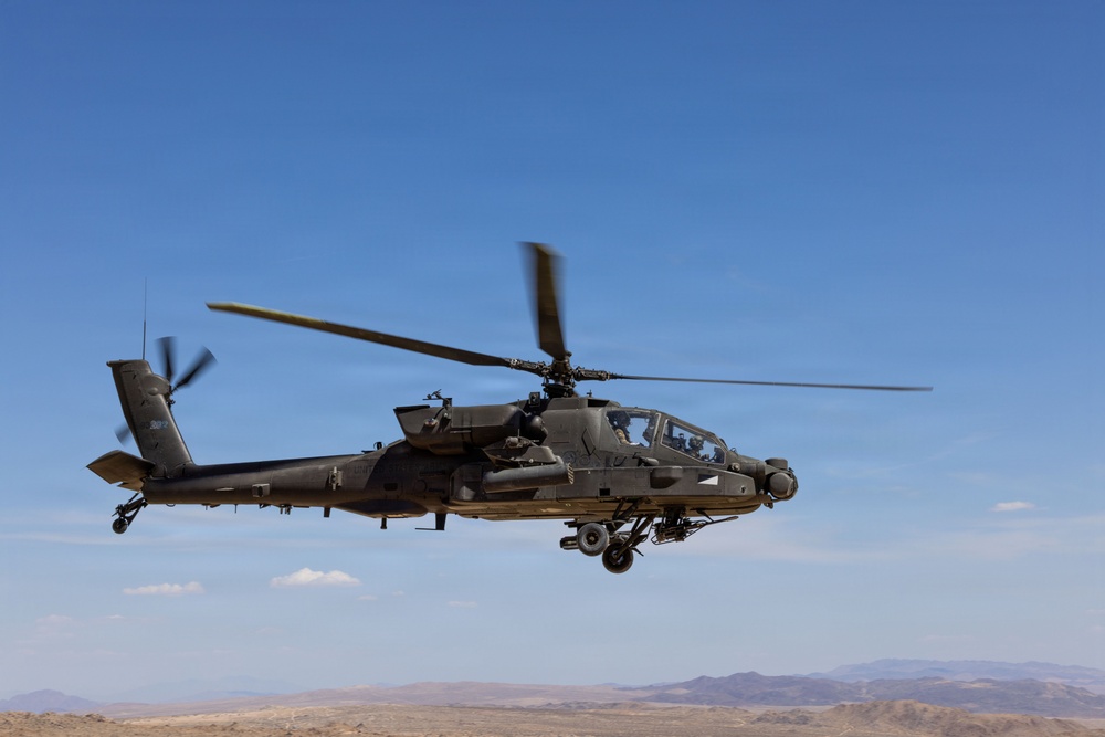 U.S. Army AH-64 helicopter experiments during PC-C6