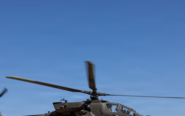 U.S. Army AH-64 helicopter experiments during PC-C6